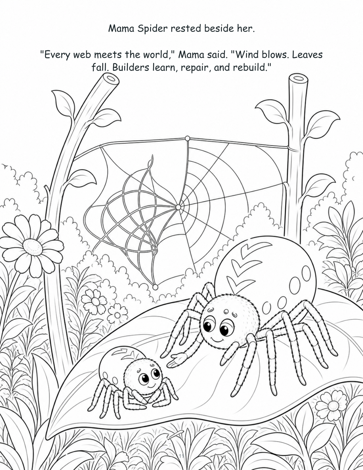 Tavi the Spider and the Second Web — Digital Story-Color Book