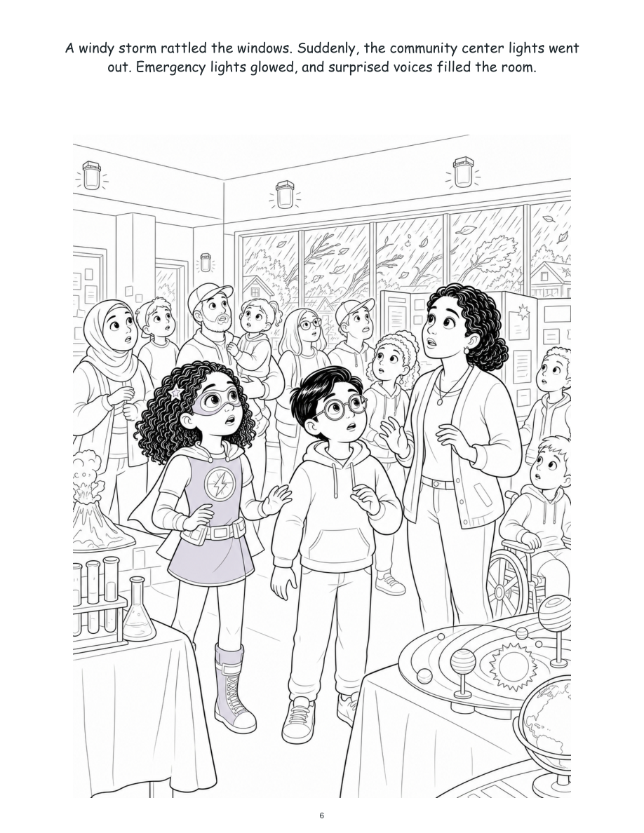 Avery Vega and the Courage Circuit - Digital Story-Color Book