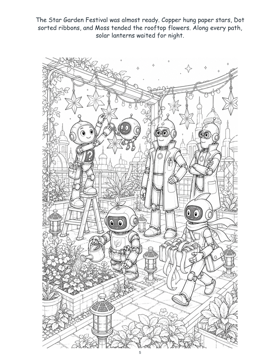 Copper Robot and the Question That Wouldn't Quit - Digital Story-Color Book