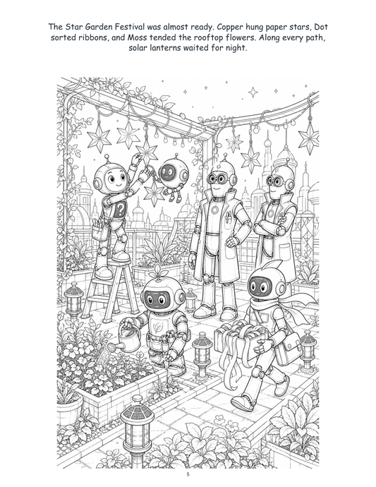 Copper Robot and the Question That Wouldn't Quit - Digital Story-Color Book