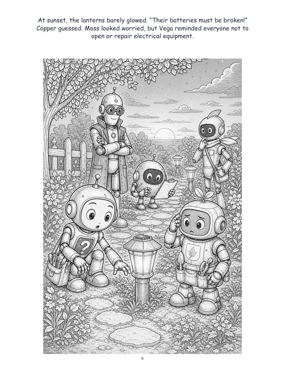 Copper Robot and the Question That Wouldn't Quit - Digital Story-Color Book