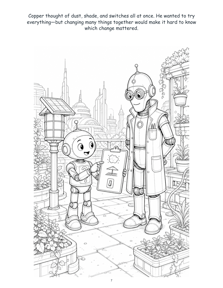 Copper Robot and the Question That Wouldn't Quit - Digital Story-Color Book