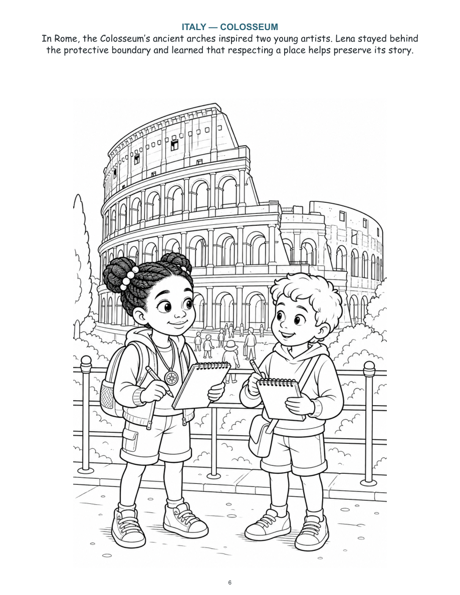 Lena and the Kindness Compass - Digital Story-Color Book