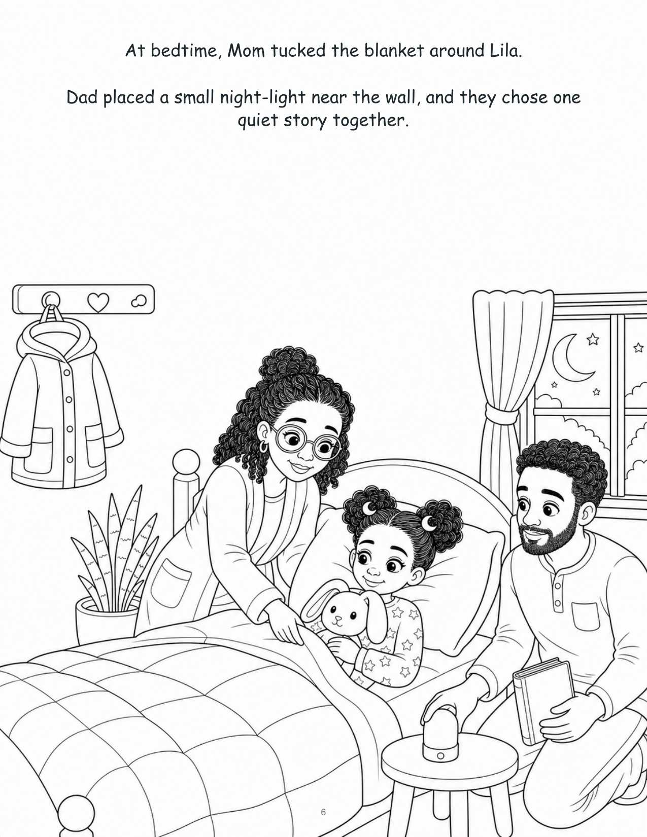 Lila and the Shadow That Grew Tall — Digital Story-Color Book