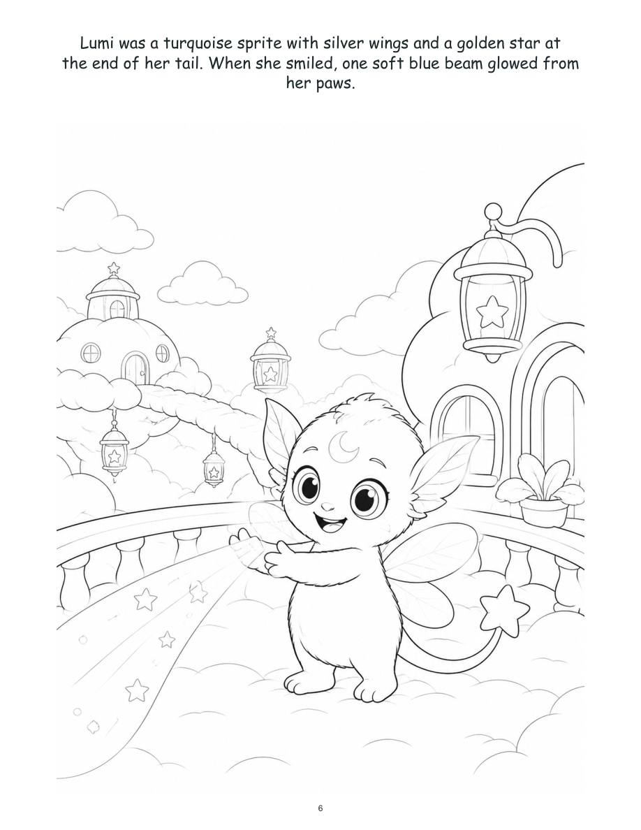 Lumi and the Rainbow Inside the Light - Digital Story-Color Book