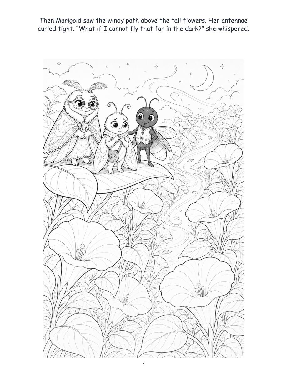 Marigold Moth and the Lantern Garden - Digital Story-Color Book