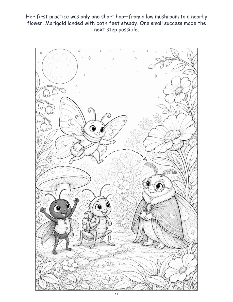 Marigold Moth and the Lantern Garden - Digital Story-Color Book
