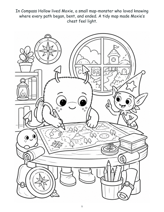 Moxie and the Magnet Mountain - Digital Story-Color Book