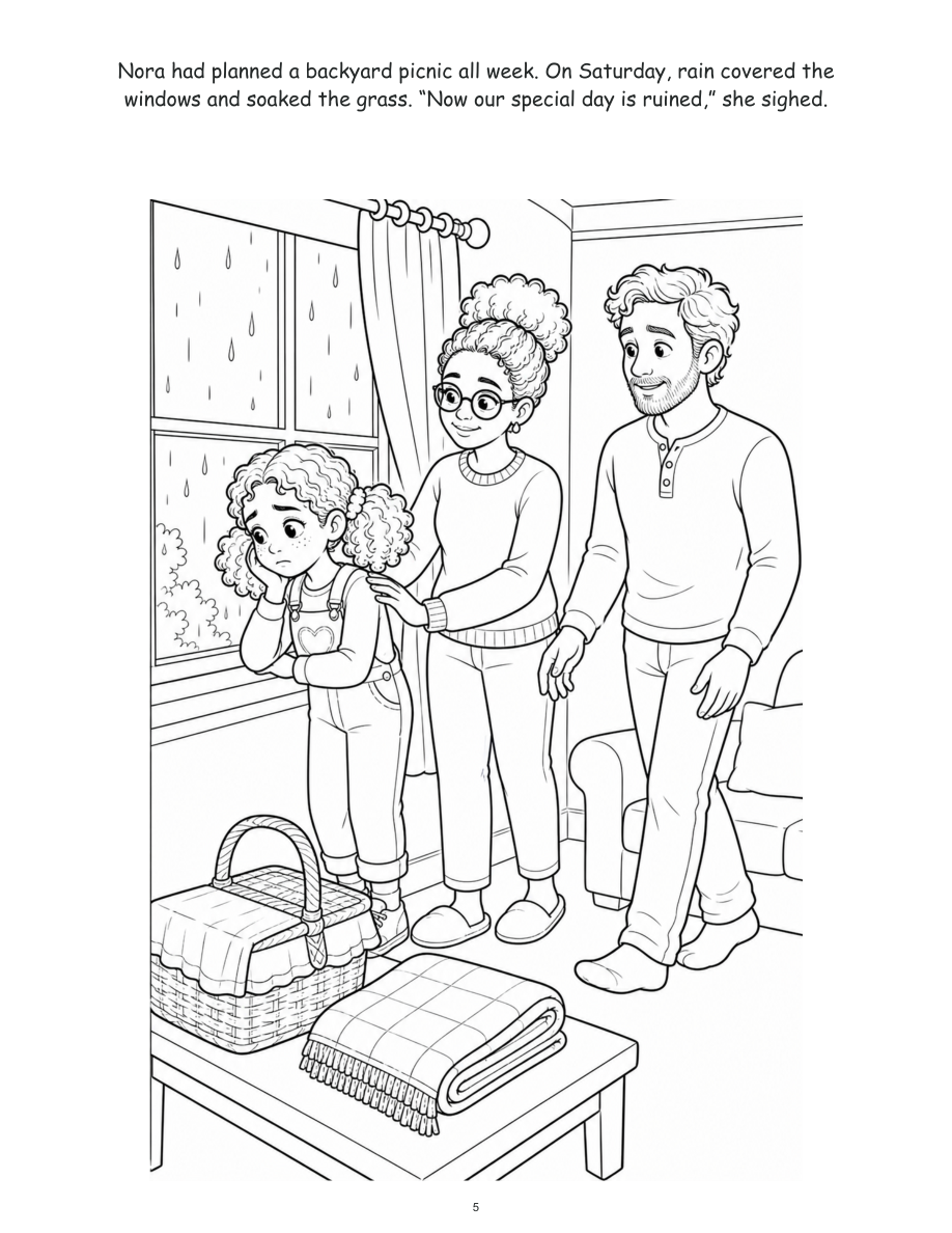 Nora and the House of Little Joys - Digital Story-Color Book