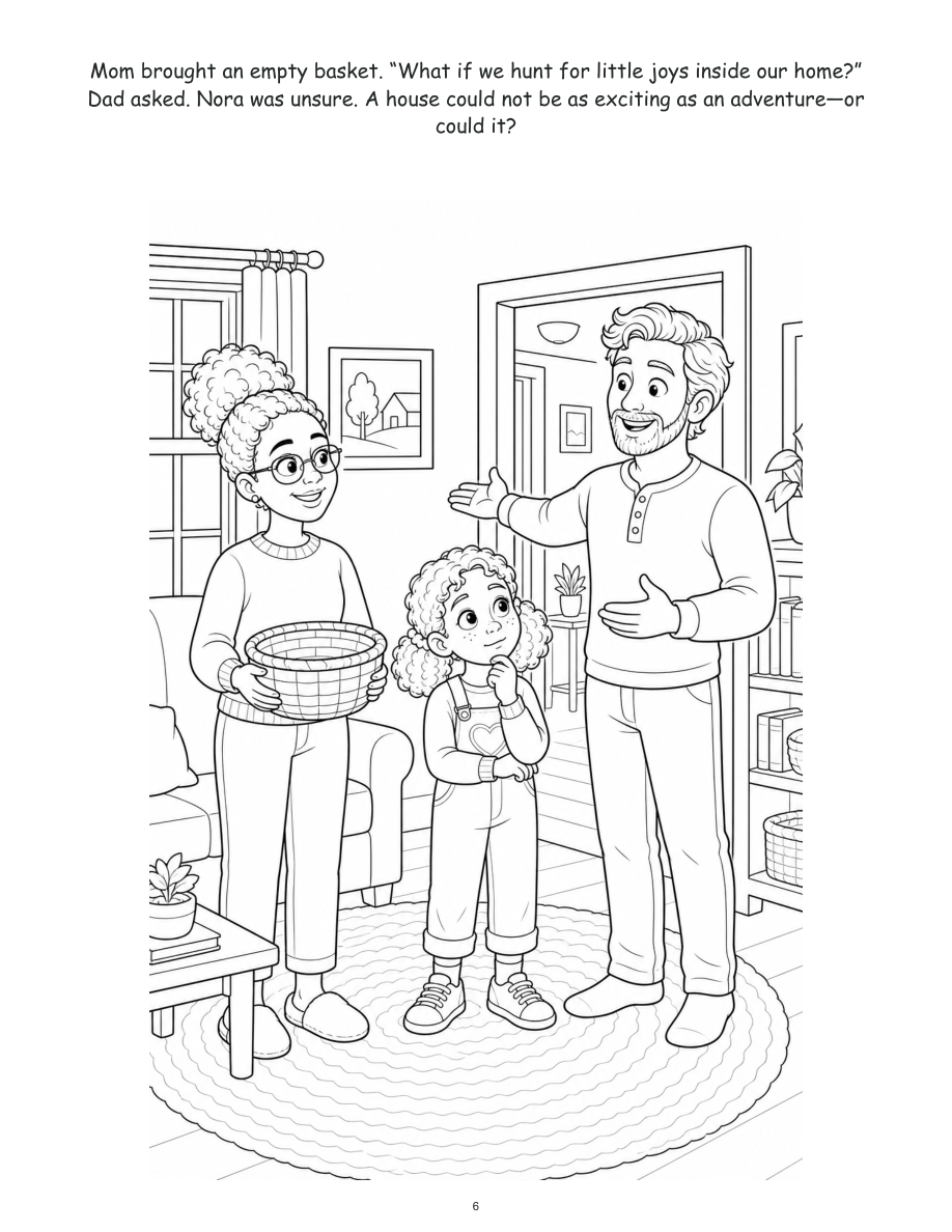 Nora and the House of Little Joys - Digital Story-Color Book