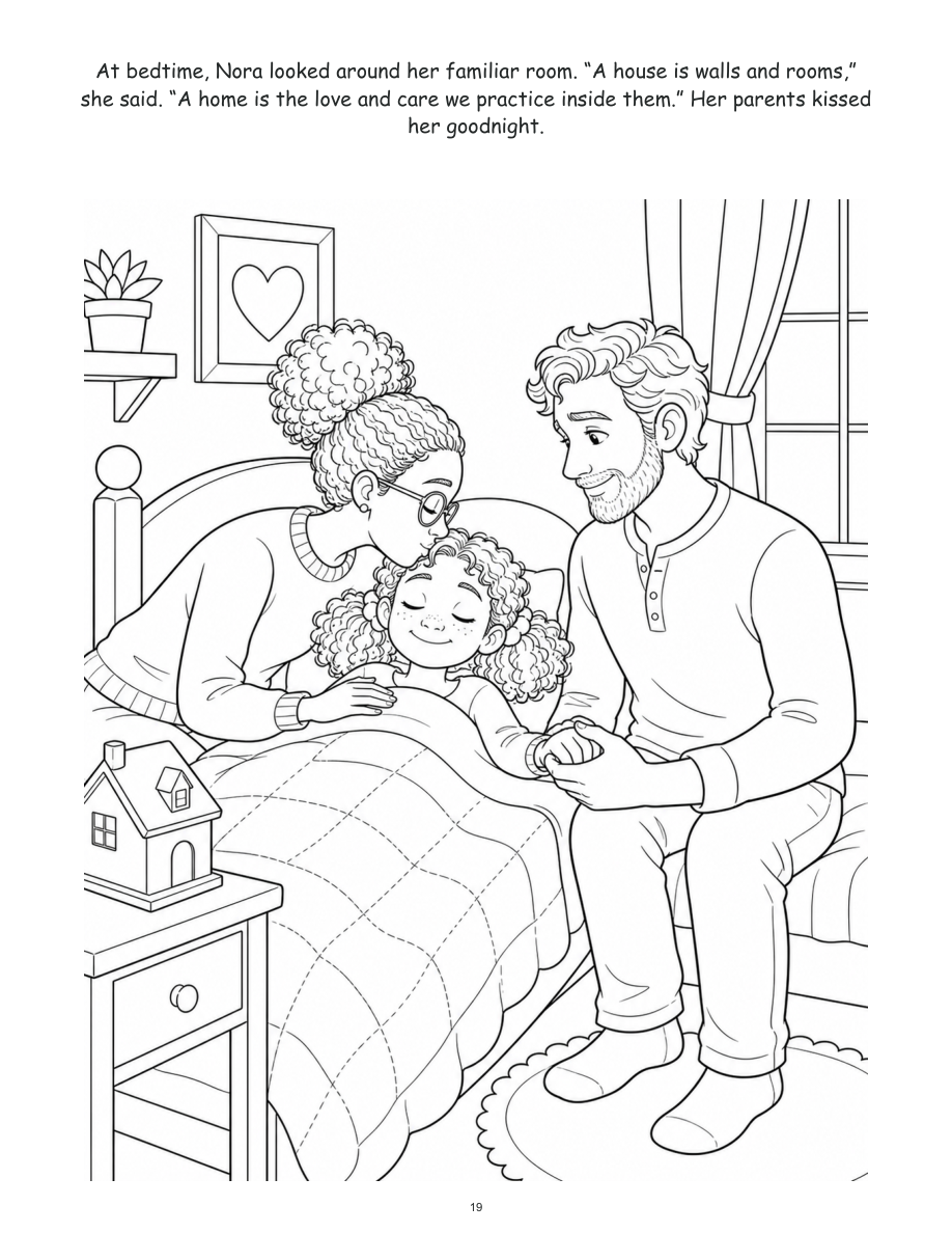 Nora and the House of Little Joys - Digital Story-Color Book