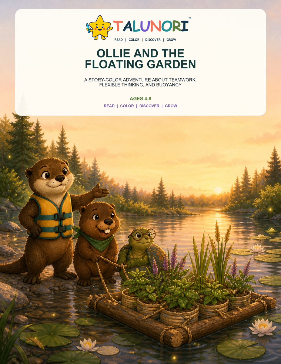 Ollie and the Floating Garden - Digital Story-Color Book