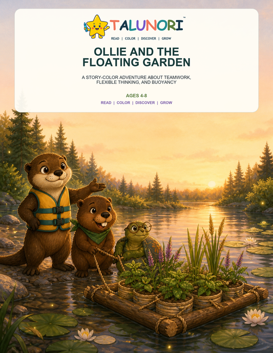 Ollie and the Floating Garden - Digital Story-Color Book