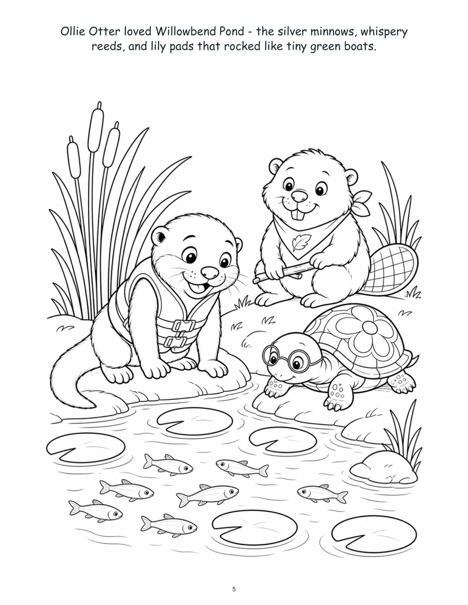 Ollie and the Floating Garden - Digital Story-Color Book