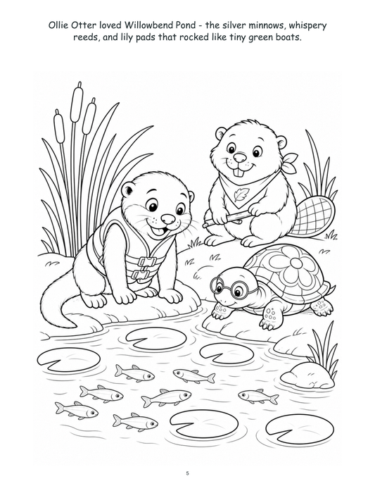 Ollie and the Floating Garden - Digital Story-Color Book