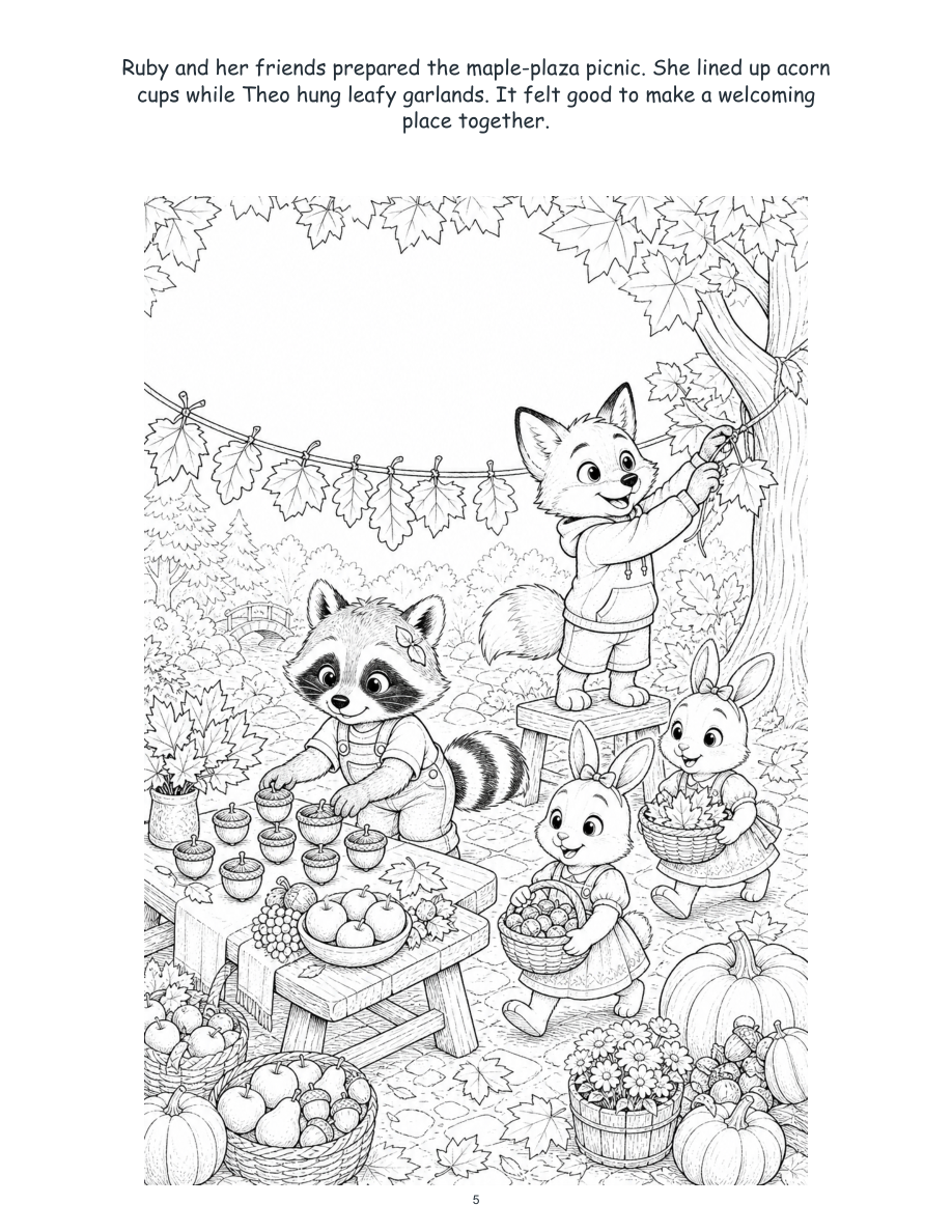 Ruby Raccoon and the Lost-and-Found Promise - Digital Story-Color Book