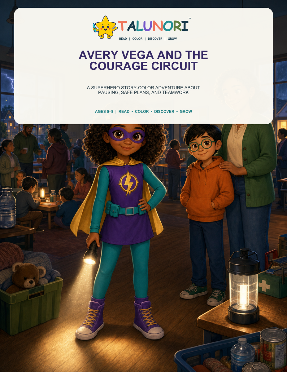 Avery Vega and the Courage Circuit - Digital Story-Color Book