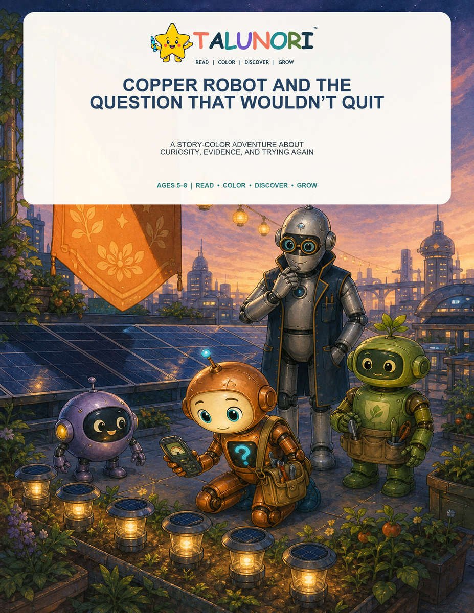 Copper Robot and the Question That Wouldn't Quit - Digital Story-Color Book