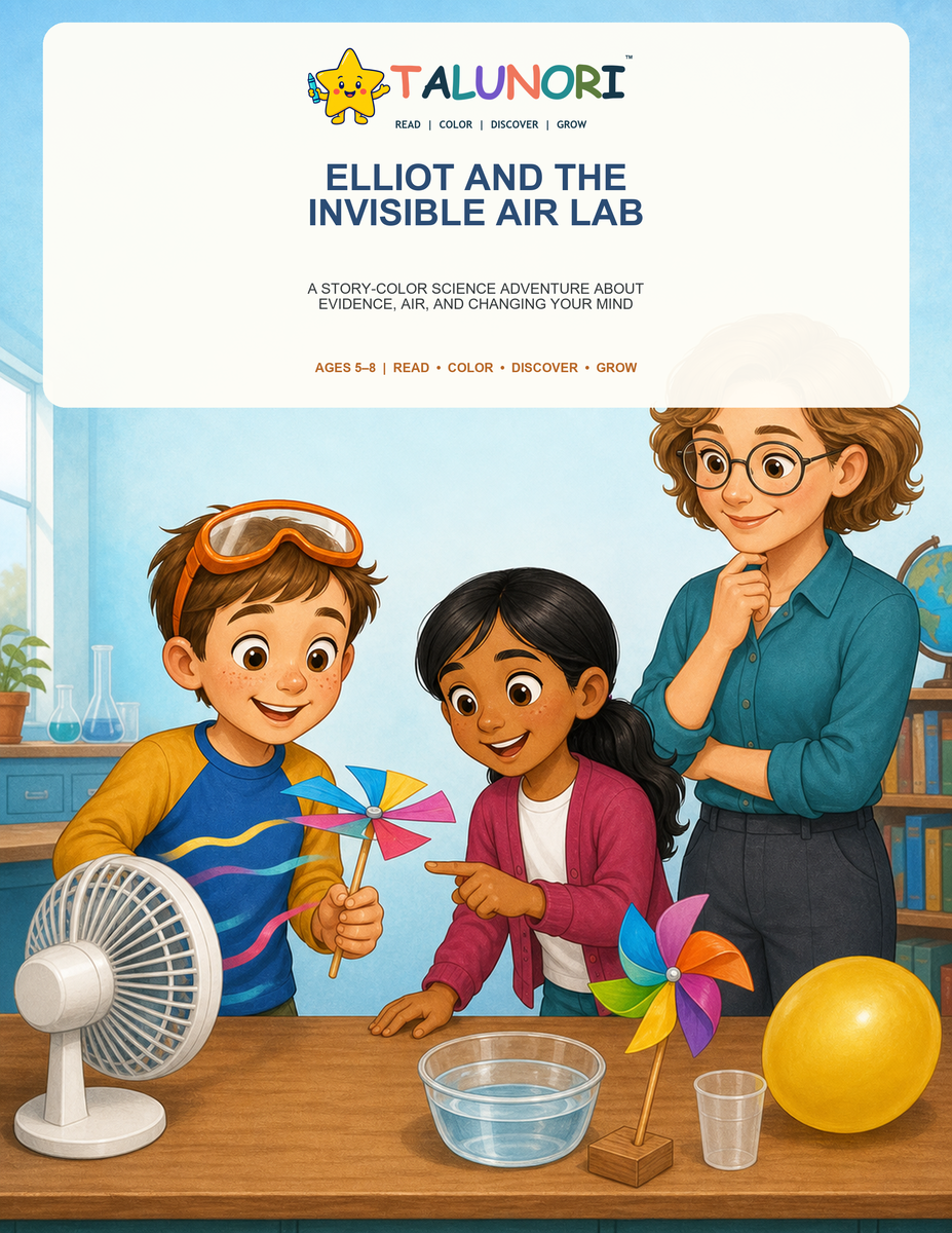 Elliot and the Invisible Air Lab - Digital Story-Color Book
