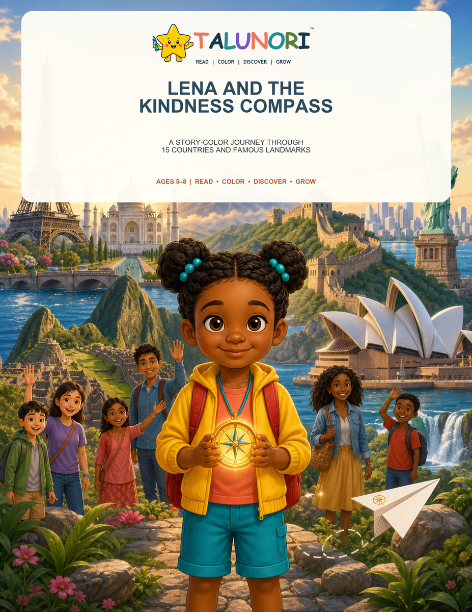 Lena and the Kindness Compass - Digital Story-Color Book