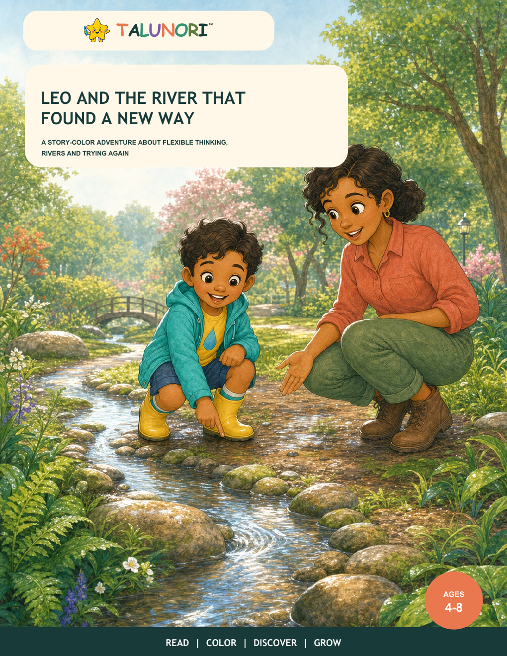 Leo and the River That Found a New Way — Digital Story-Color Book