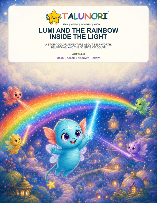 Lumi and the Rainbow Inside the Light - Digital Story-Color Book
