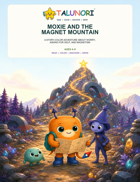 Moxie and the Magnet Mountain - Digital Story-Color Book