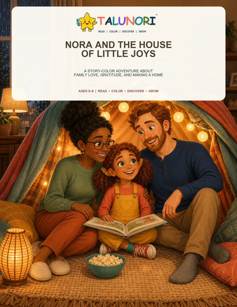 Nora and the House of Little Joys - Digital Story-Color Book