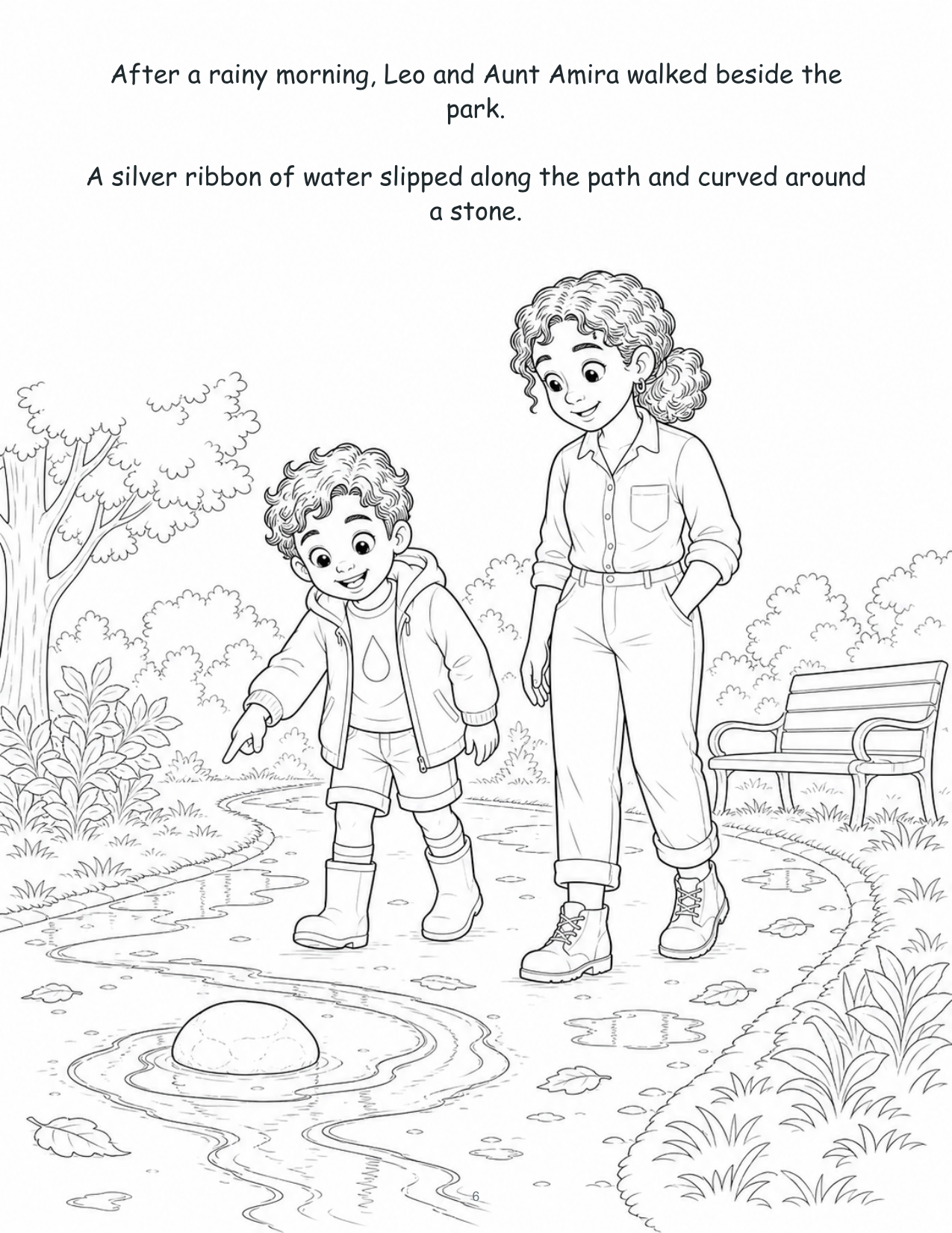Leo and the River That Found a New Way — Digital Story-Color Book