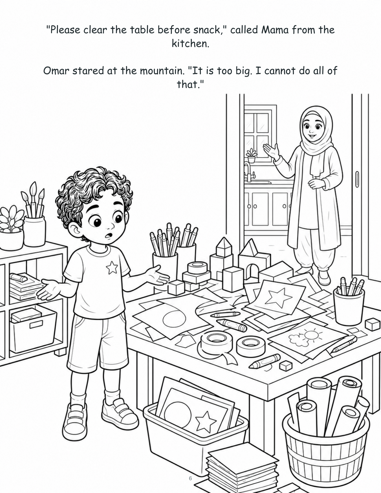 Omar and the Ants' Mighty Trail — Digital Story-Color Book