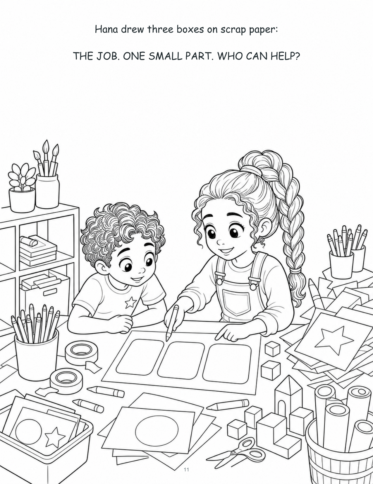 Omar and the Ants' Mighty Trail — Digital Story-Color Book